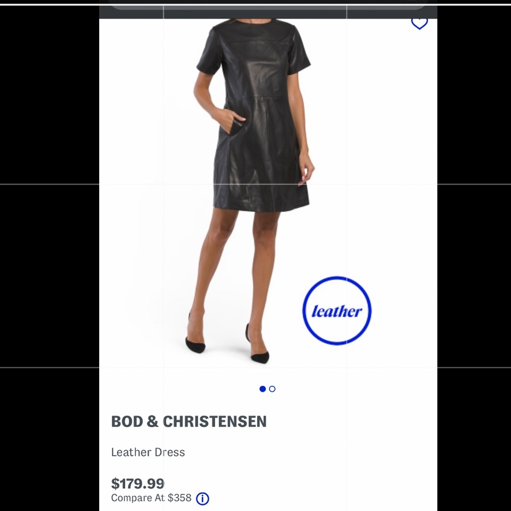 Bob & Christensen Women’s Leather Dress NWT